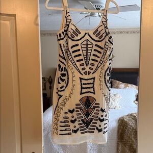 Willow & Clay Black and Cream Embellished Camisole